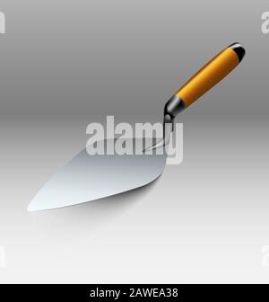 Trowel tool illustration for design tasks Stock Vector