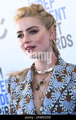 Amber Heard walking on the red carpet at the 35th Annual Film Independent Spirit Awards held in Santa Monica, California on Feb. 8, 2020. (Photo by Anthony Behar/Sipa USA) Stock Photo