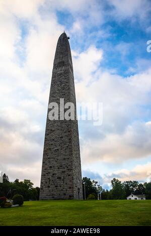 Battle of Bennington war memorial seen from Bennington Vermont Stock Photo