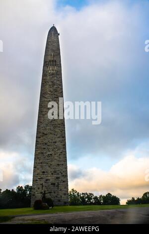 Battle of Bennington war memorial seen from Bennington Vermont Stock Photo