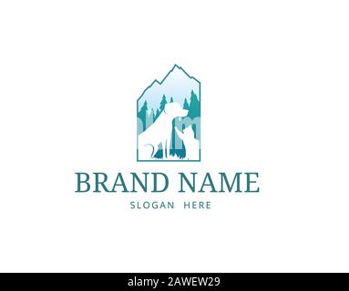 Veterinary logo. Vector graphic design Stock Vector