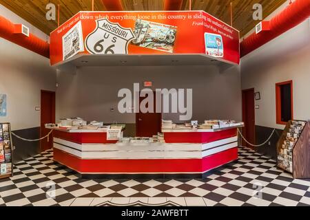 Information Desk Inside Highway 66 Welcome Center With A Route 66