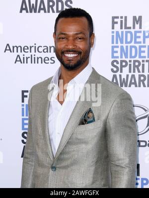 Santa Monica, USA. 08th Feb, 2020. SANTA MONICA, CALIFORNIA - FEBRUARY 08: Isaiah Amir Mustafa attends the 2020 Film Independent Spirit Awards on February 08, 2020 in Santa Monica, California. Photo: CraSH/imageSPACE Credit: Imagespace/Alamy Live News Stock Photo