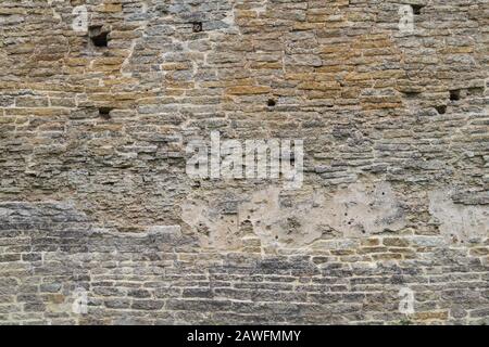 Rocky brick wall. stone wall background. abstract grunge texture. old masonry Stock Photo