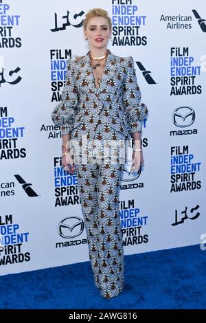 Amber Heard walking on the red carpet at the 35th Annual Film Independent Spirit Awards held in Santa Monica, California on Feb. 8, 2020. (Photo by Anthony Behar/Sipa USA) Stock Photo