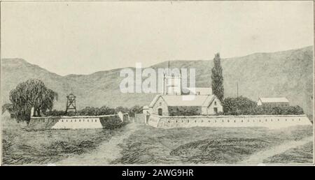 The early annals of Kokstad and Griqualand East . Holy Trinity (Episcopal) Church, With proposed Chancel addition in memory of Bishop Key.. Griqua Church ^ Manse,With surrounding fortifications during the Basuto War. Stock Photo