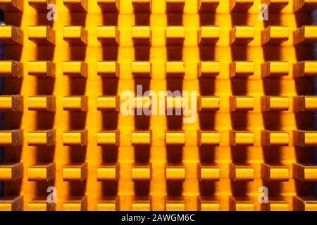 Computer radiator abstract macro background. processor cooling system. motherboard detail Stock Photo