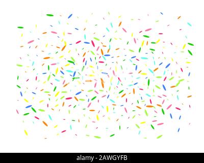 Abstract background confetti. Confetti new background simple. Multicolor hexagonal shapes particles. Stock Vector