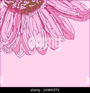 Vector Background pink with flower. Paste the text. Template for invitations, cards and promotions. Spring design.. Stock Vector