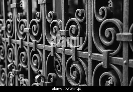Metal forging with spirals, metal decoration Stock Photo