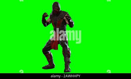 futuristic Ninja in 3d render Stock Photo