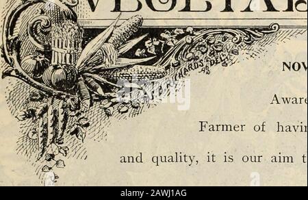 R& JFarquhar and Co'scatalogue, 1897 : reliable tested seeds plants, bulbs fertilizers tools, etc. . ^ RQUi^^ !i^ ?m. ^; £I£&lt;^ fP ¥BGdBTABLB 5ERD5.. NOVELTIES will be Found on Colored Insert. Aware of the importance to the Gardener and/rf&gt;:.^ Farmer of having Seeds that can be relied upon for purity and quality, it is our aim to supply the very best. Stock Photo