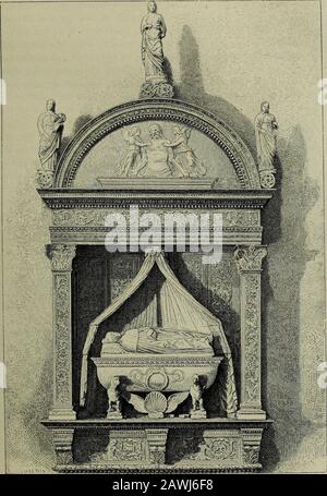 Histoire de l'art pendant la Renaissance . ^ifyiisi^- Le doge Marc Barbarigo (I4«5-I4R6). I. On trouvera des détails sur ces collections dans les Aiis à la cour îles Papes, t. II, p. 172:les Précurseurs de la Reintissauce, p. 40, et Ja Renaissance au lenips de Charles FUI, p. 3o6. VENISE. 167 Vérone lui dépêchait Pisanello, les Bregno ou Riccio, Fra Giocondo. De Padoue. Tombeau du doge Pierre Mocenigo (1474-1477). Église Saint-Jean et Saint-Paul à Venise. venaient des fondeurs, des graveurs, disciples du grand Mantegna, pour ne point i68 HISTOIRE DE LART PEND7NT LA RENAISSANCE. parler des Bel Stock Photo