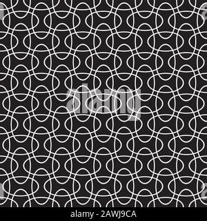 Seamless intersecting geometric overlapping ellipse circle pattern background Stock Vector