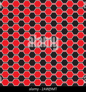 Seamless connected hexagon pattern. Stock Vector
