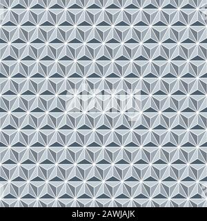Seamless silver faceted polyhedral background pattern texture Stock Vector