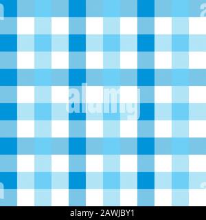 Seamless Navy Blue Gingham Pattern Stock Vector