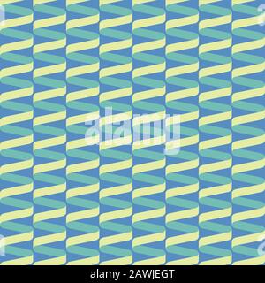 Seamless spiral ribbon wave pattern background Stock Vector
