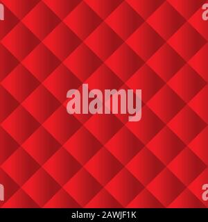 Seamless red padded upholstery vector pattern texture Stock Vector