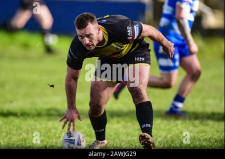 7th February 2020, Rochdale Mayfield Rugby Club, Rochdale, England; Coral Challenge Cup, Rochdale Mayfield v North Wales Crusaders : Kieran Sherratt ( Stock Photo