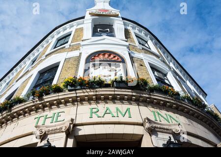 The Ram Inn next to the Ram Quarter on the former Young's Brewery site, Wandsworth, London, SW18, UK Stock Photo