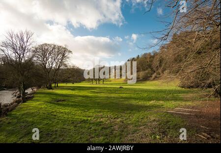 Willersley Castle and grounds in the Derbyshire Peak District Stock Photo