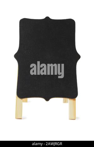 Small wooden blackboad isolated on white background Stock Photo