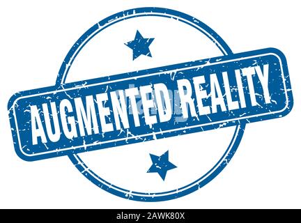 augmented reality stamp. augmented reality round vintage grunge sign. augmented reality Stock Vector