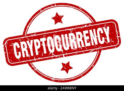 cryptocurrency stamp. cryptocurrency round vintage grunge sign. cryptocurrency Stock Vector
