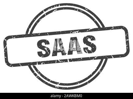 saas stamp. saas round vintage grunge sign. saas Stock Vector