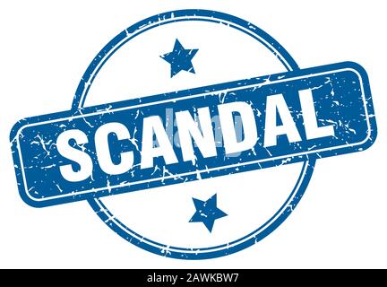 scandal stamp. scandal round vintage grunge sign. scandal