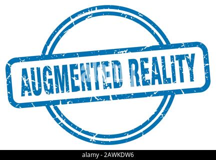 augmented reality stamp. augmented reality round vintage grunge sign. augmented reality Stock Vector