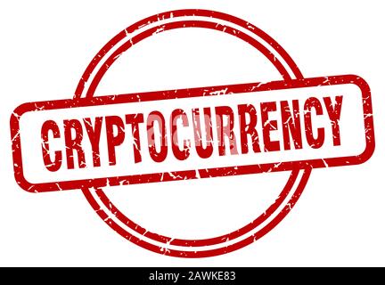 cryptocurrency stamp. cryptocurrency round vintage grunge sign. cryptocurrency Stock Vector