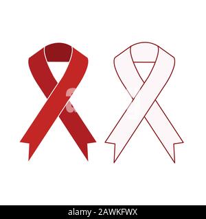AIDS awareness ribbon vector image Stock Vector