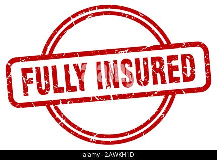 fully insured stamp. fully insured round vintage grunge sign. fully insured Stock Vector