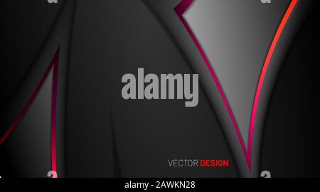 abstract vector background with curved lines and waves. Futuristic concept. Stock Vector