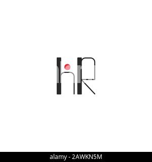 hr logo, human resources vector creative symbol Stock Vector