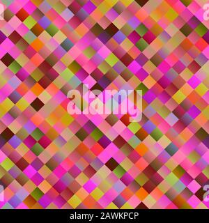 Seamless geometrical square pattern background - colorful vector graphic design from diagonal squares Stock Vector