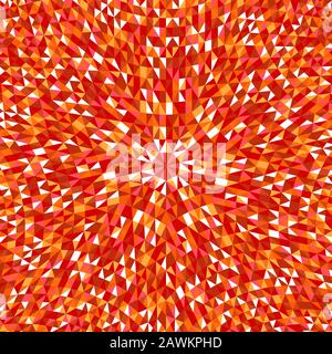 Hypnotic tiled mosaic background - colorful abstract circular psychedelic polygonal vector graphic from geometrical tiles Stock Vector