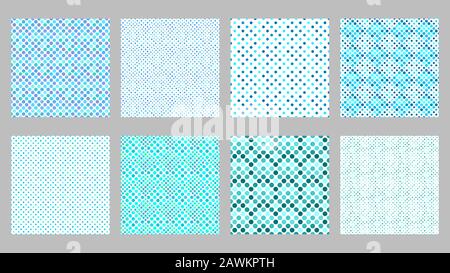 Seamless dot pattern background set - abstract vector graphic from circles Stock Vector