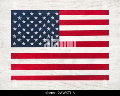American Flag. Beautiful, bright card. Top view Stock Photo