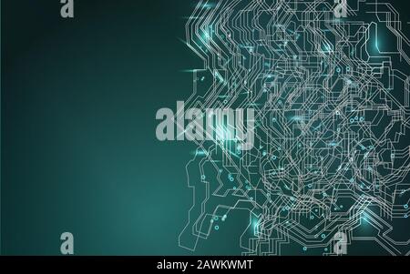 Block chain networking. Global cyber futuristic financial network Stock Vector