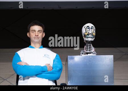 Demonstration of a new humanoid robot Stock Photo