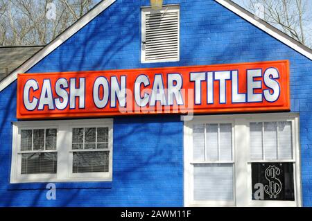 Finance Company That Makes Loans on Car Titles Stock Photo