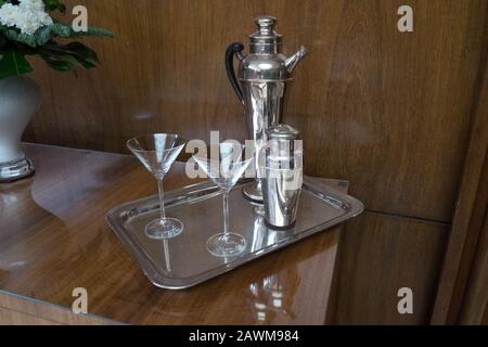 Art deco tea set Stock Photo