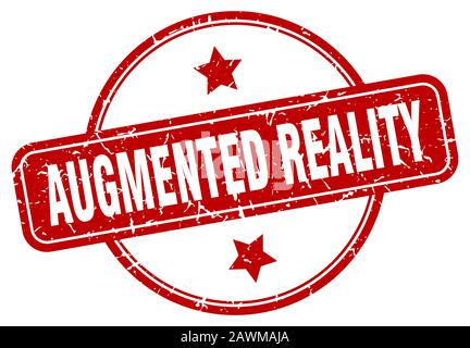 augmented reality stamp. augmented reality round vintage grunge sign. augmented reality Stock Vector