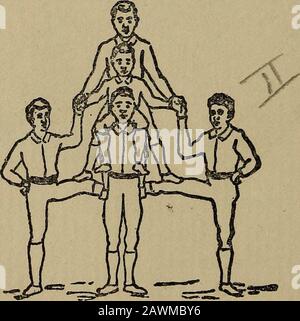 'How to, a book of tumbling, tricks, pyramids and games;' (1899) Stock Photo