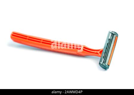 shaving razor isolated on a white background Stock Photo