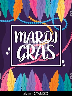 Mardi Gras Feathers Design, Party Carnival Decoration Celebration Festival  Holiday Fun New Orleans And Traditional Theme Vector Illustration Royalty  Free SVG, Cliparts, Vectors, and Stock Illustration. Image 145349139.