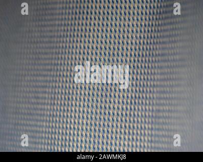 close up roll striped fabric blue and white of shirt, photo shoot by depth of field for object. Stock Photo
